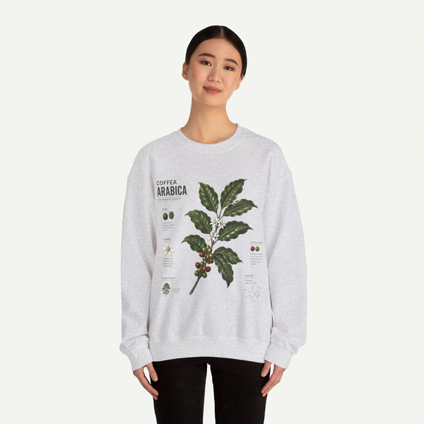 Coffee Arabica Botanical Print  Crewneck Sweatshirt