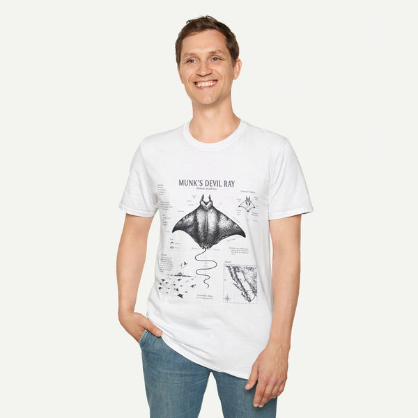 Munk's Devil Ray Anatomy Tee — Vintage Marine Life Illustration T-Shirt