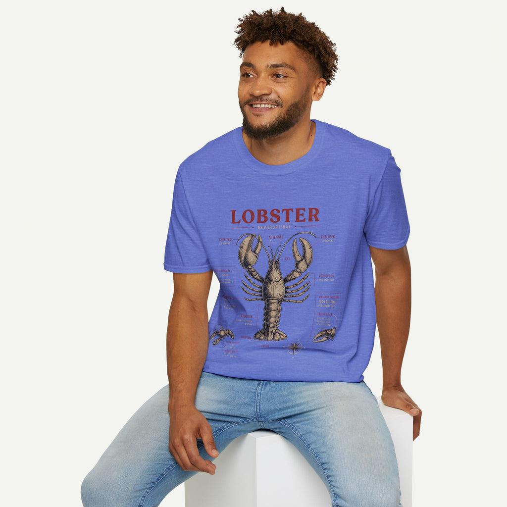 Lobster Anatomy T-Shirt — Vintage Nautical Seafood Diagram Tee