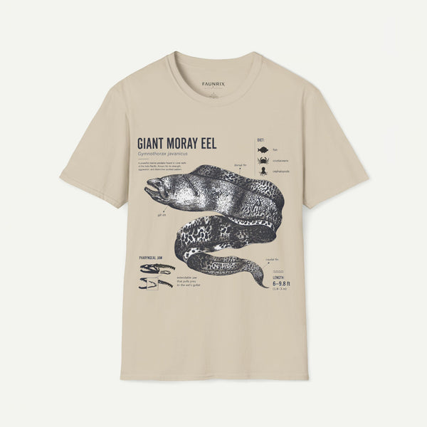 Moray Eel Anatomy Graphic T-Shirt — Vintage Scientific Illustration Tee