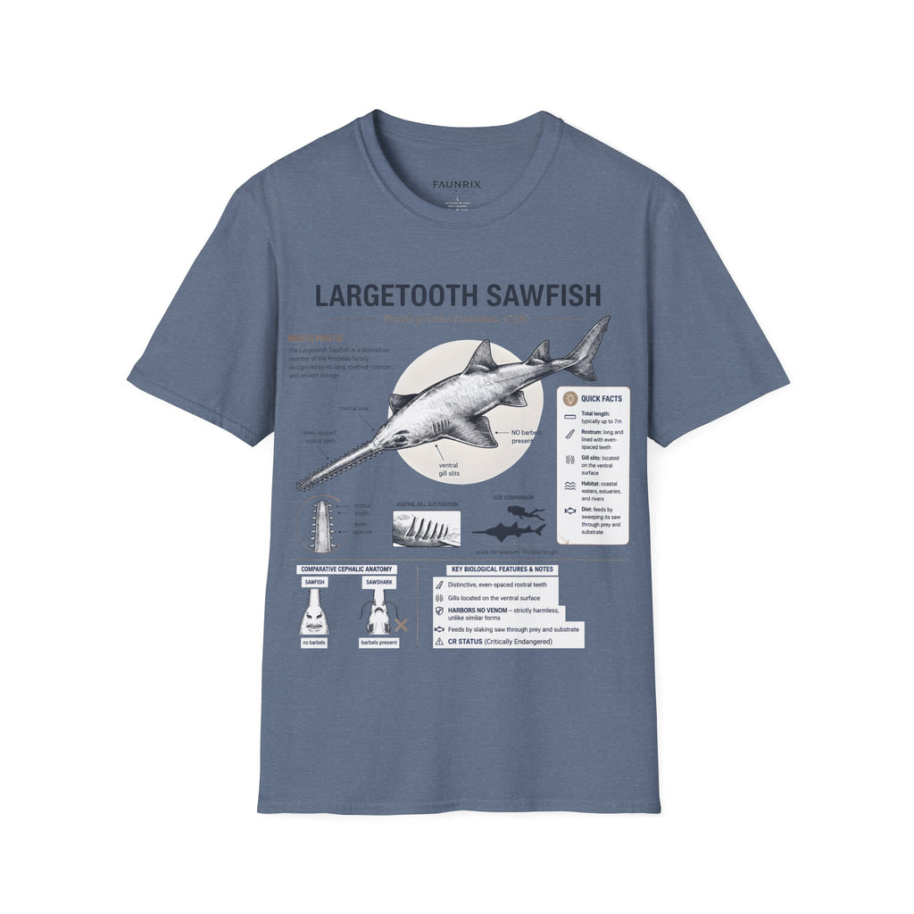 Largetooth Sawfish Anatomy T-Shirt — Marine Biology Graphic Tee