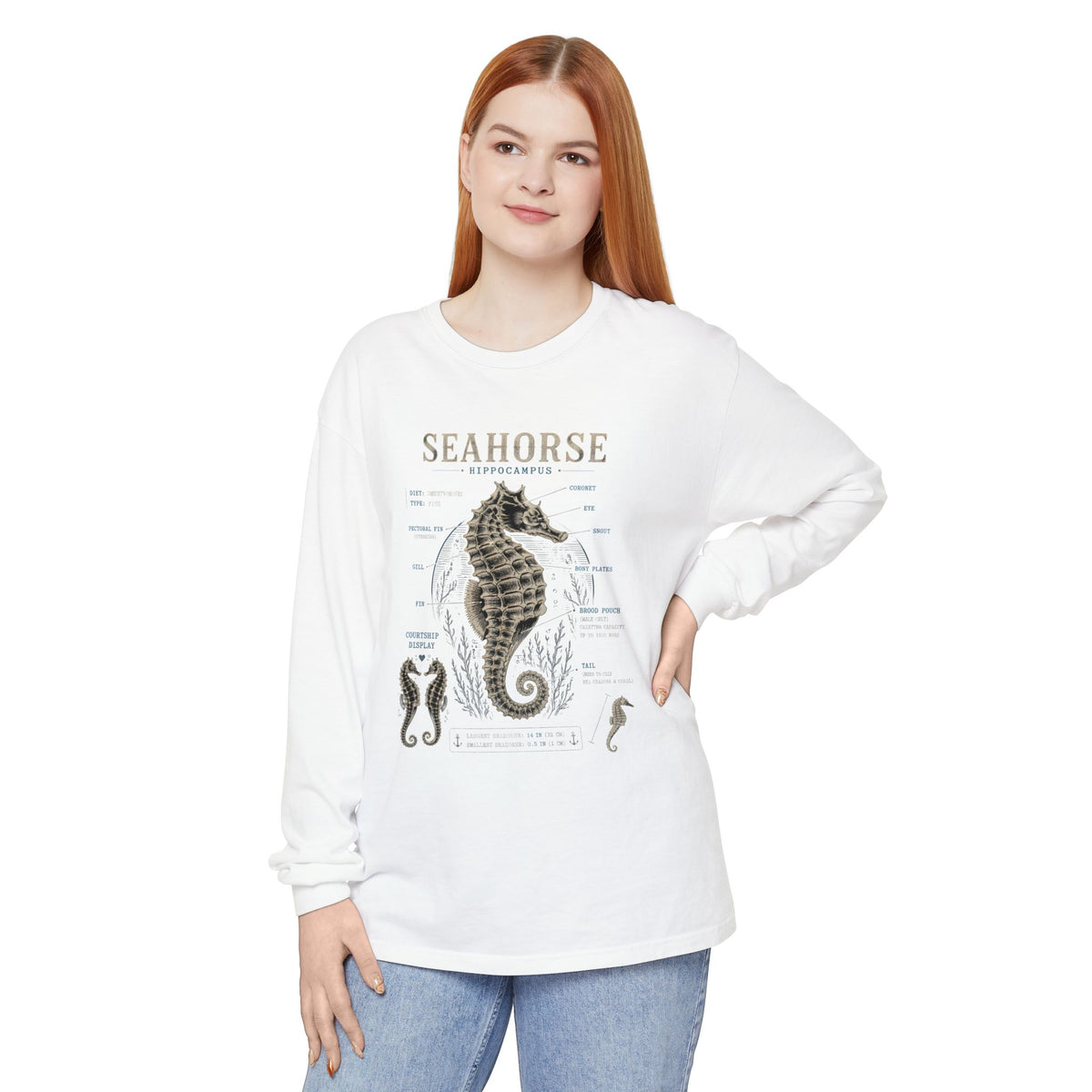 Seahorse Anatomy Long Sleeve Tee