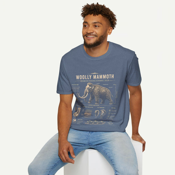 Woolly Mammoth Anatomy T-Shirt — Vintage Ice Age Graphic Tee