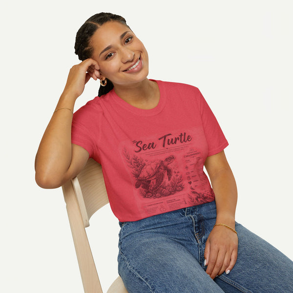 Sea Turtle Anatomy T-Shirt — Vintage Marine Illustration Tee