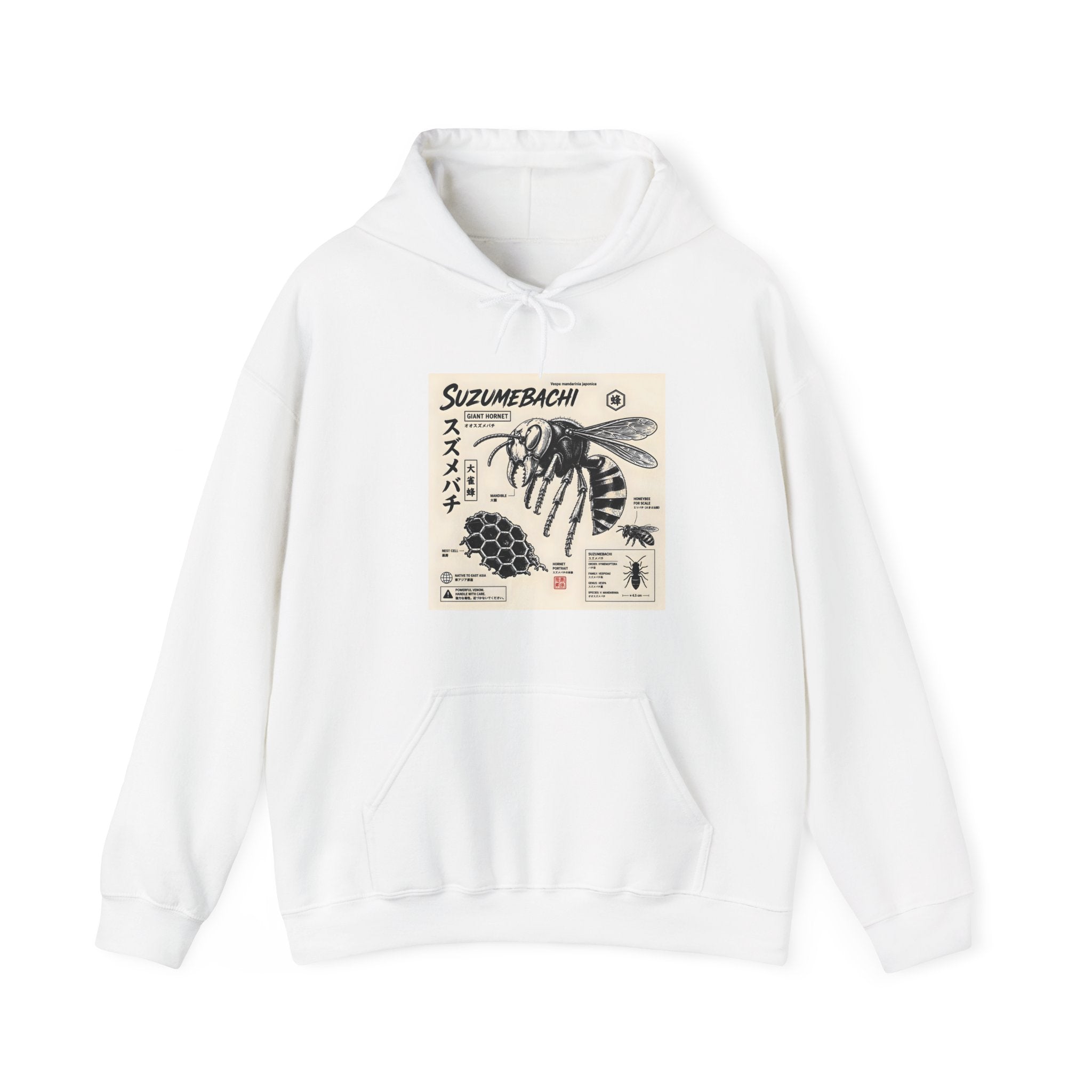 Honey Bee Anatomy Hoodie — Vintage Japanese Beekeeping Art Sweatshirt Secondary image