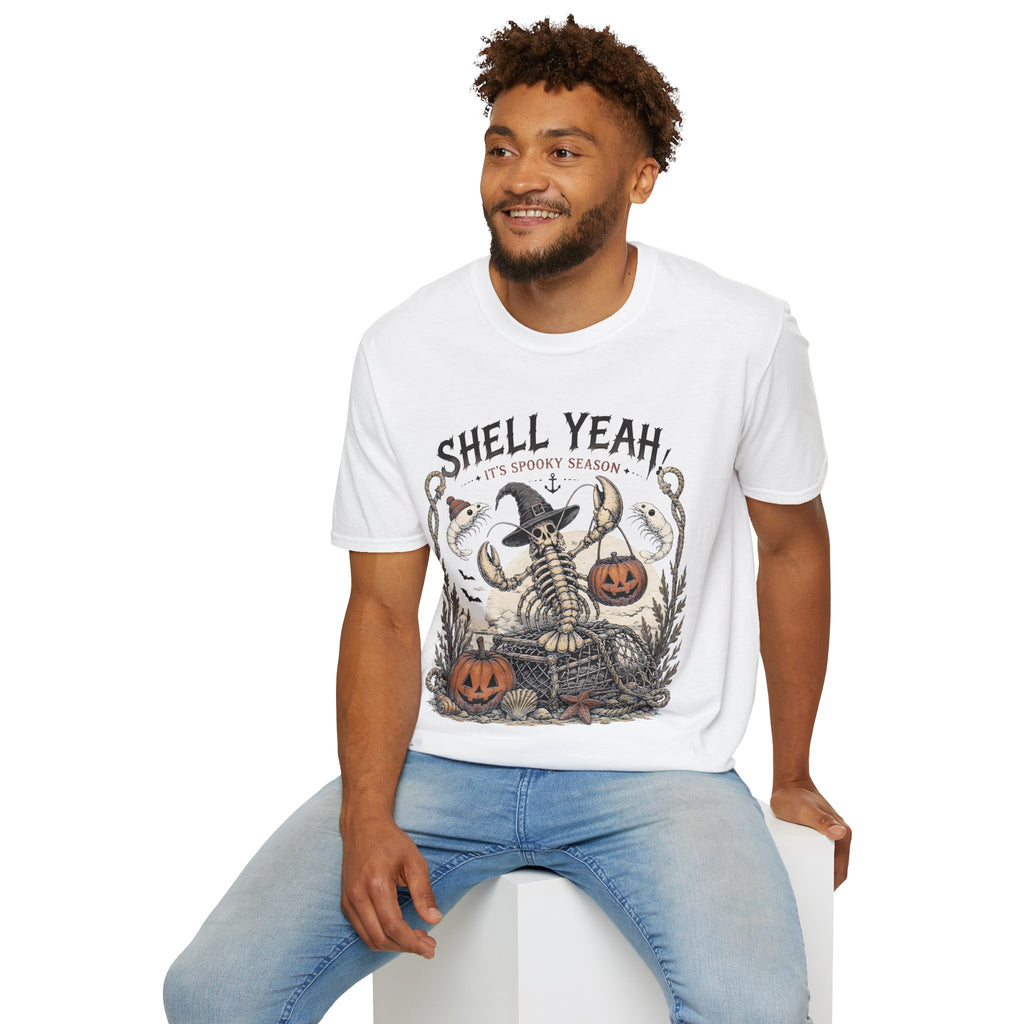 Shell Yeah! It's Spooky Season Tee — Halloween Crab Witch Graphic T-Shirt