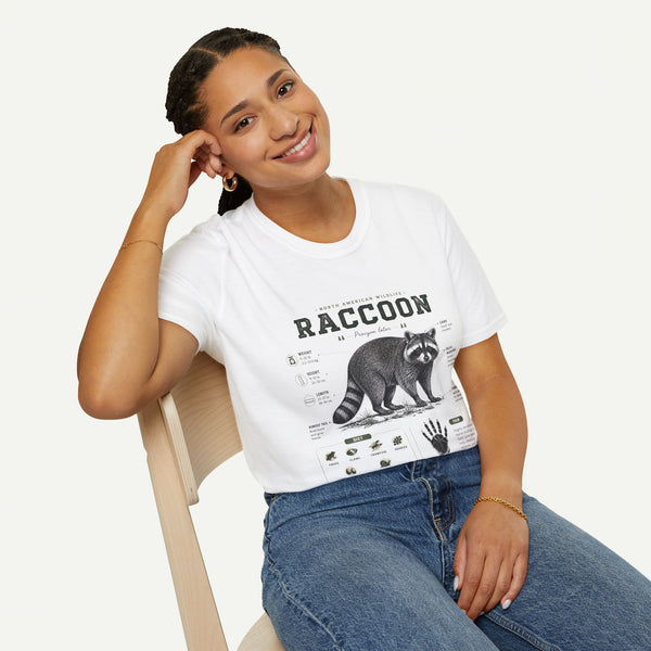 Raccoon Anatomy T-Shirt — North American Wildlife Graphic Tee