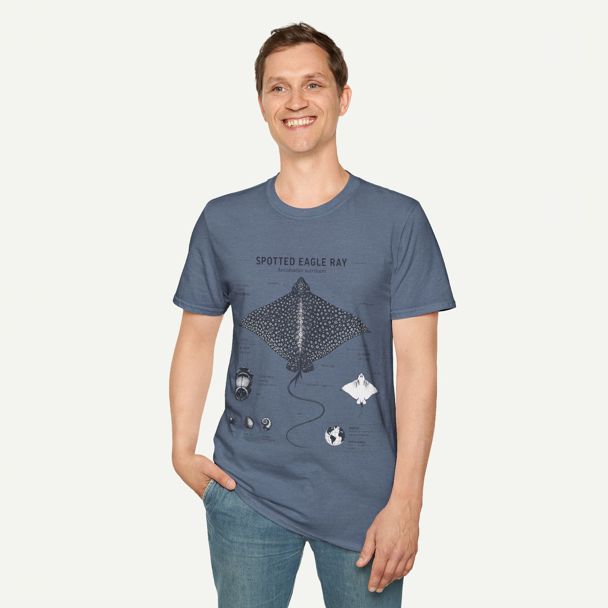 Spotted Eagle Ray Anatomy T-Shirt — Marine Life Graphic Tee