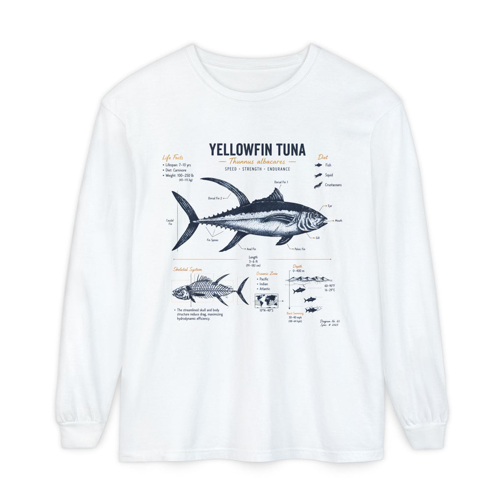 Yellowfin Tuna Anatomy Long Sleeve T-Shirt