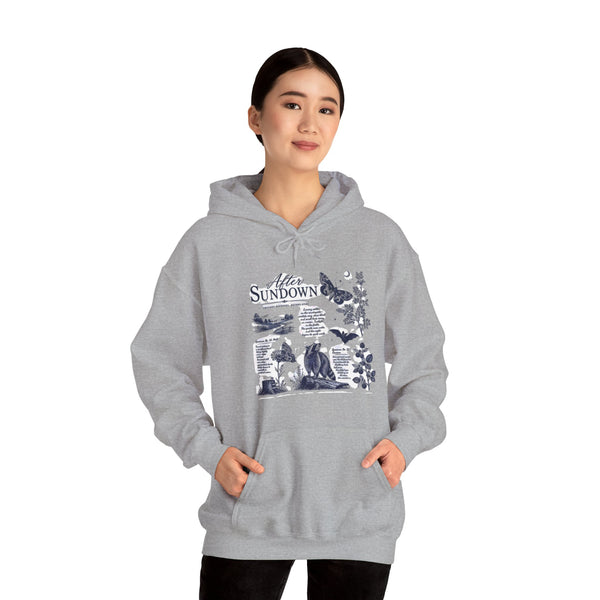 Sunset Foxes Hoodie — "After Sundown" Nature Graphic Pullover