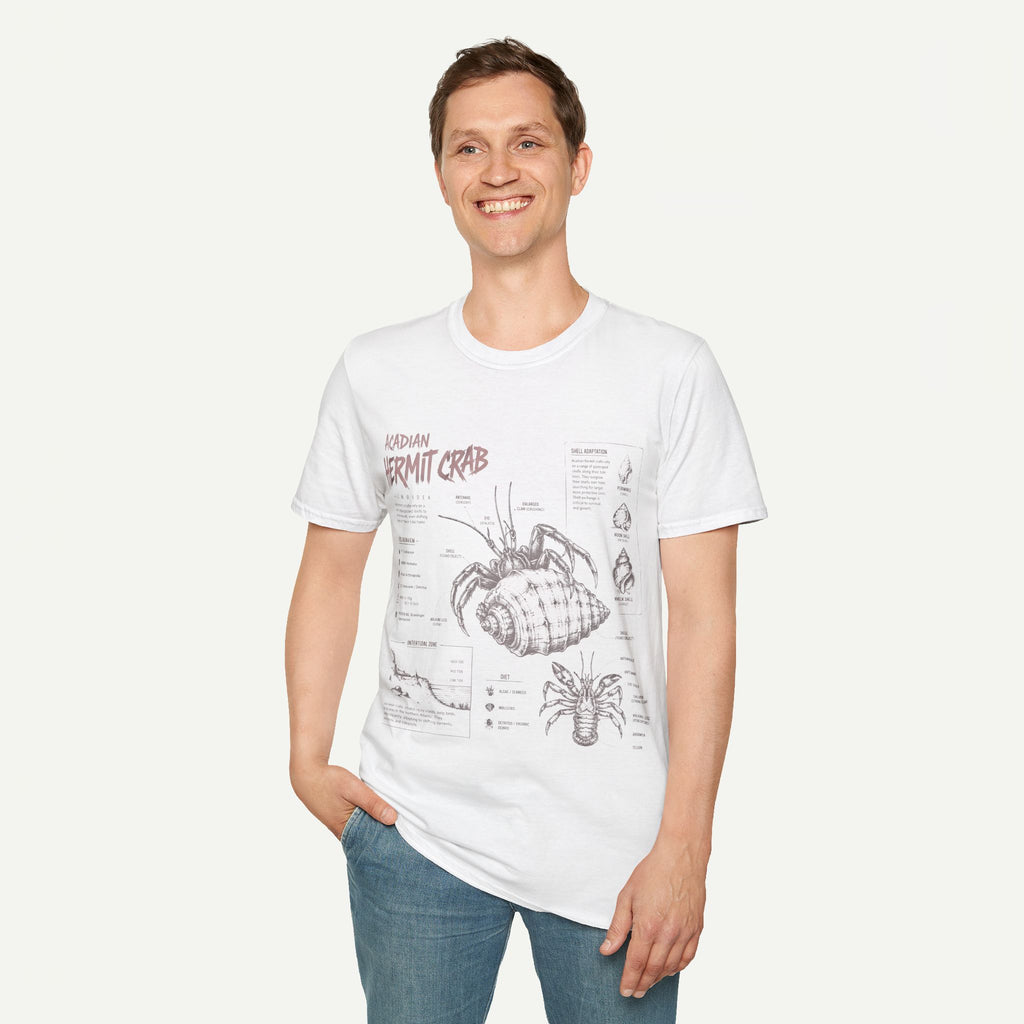 Hermit Crab Anatomy T-Shirt — Acadian Marine Illustration Tee