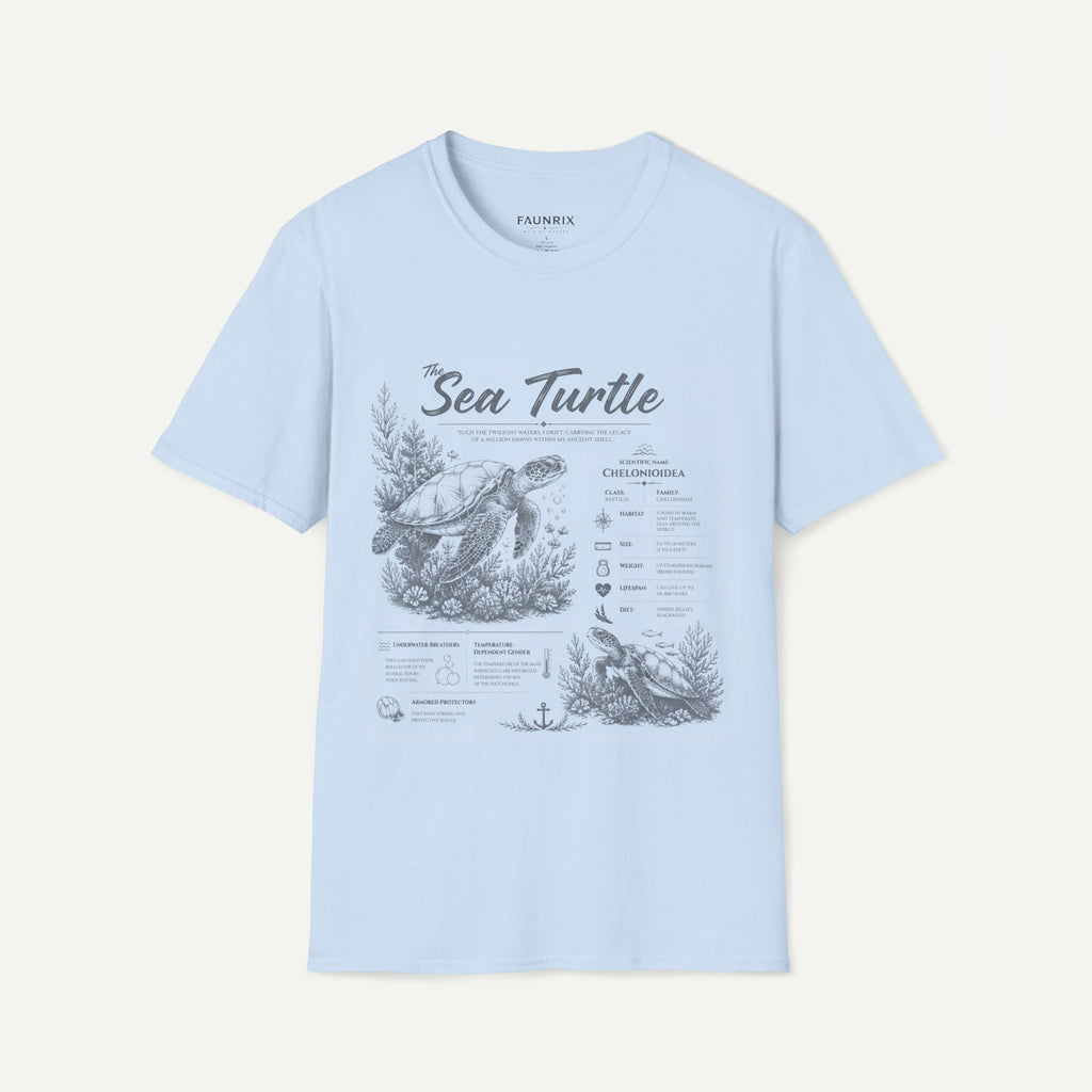 Sea Turtle Anatomy T-Shirt — Vintage Marine Illustration Tee
