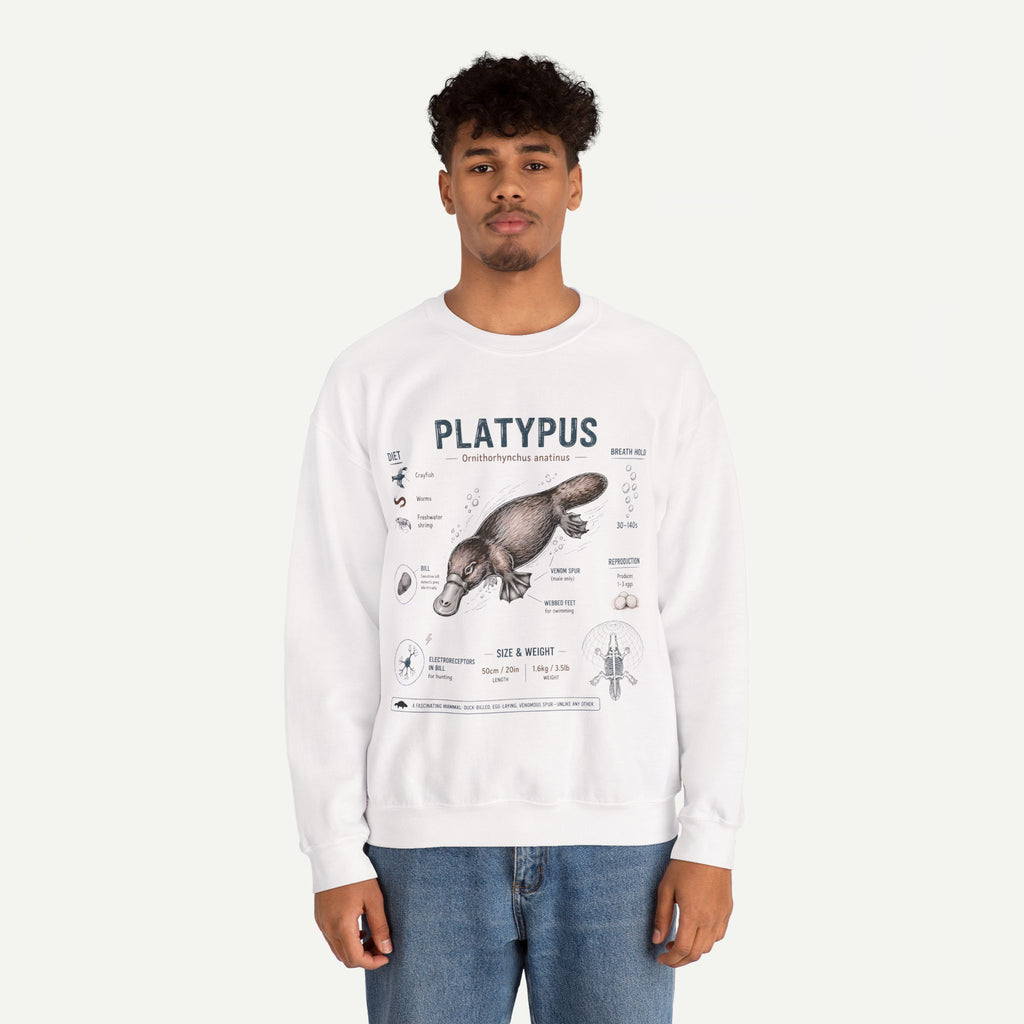 Platypus Anatomy Sweatshirt — Vintage Scientific Illustration