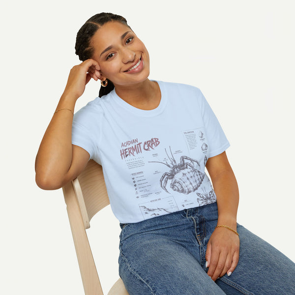 Hermit Crab Anatomy T-Shirt — Acadian Marine Illustration Tee