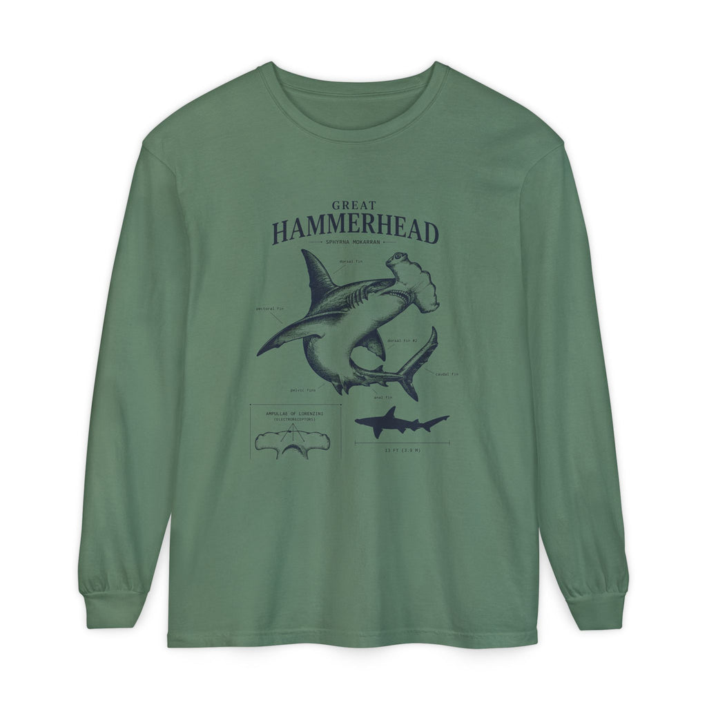 Hammerhead Shark Anatomy Long Sleeve Tee