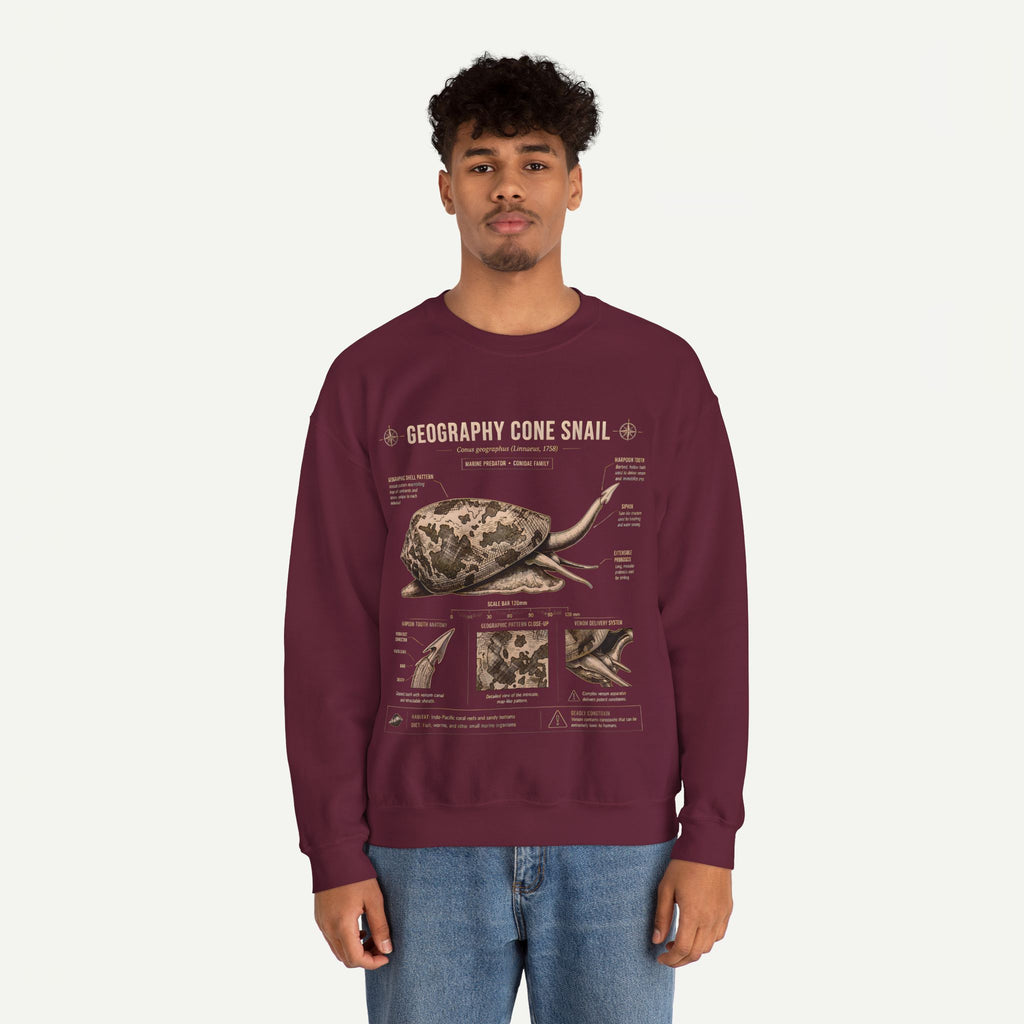Geography Cone Snail Anatomy Sweatshirt