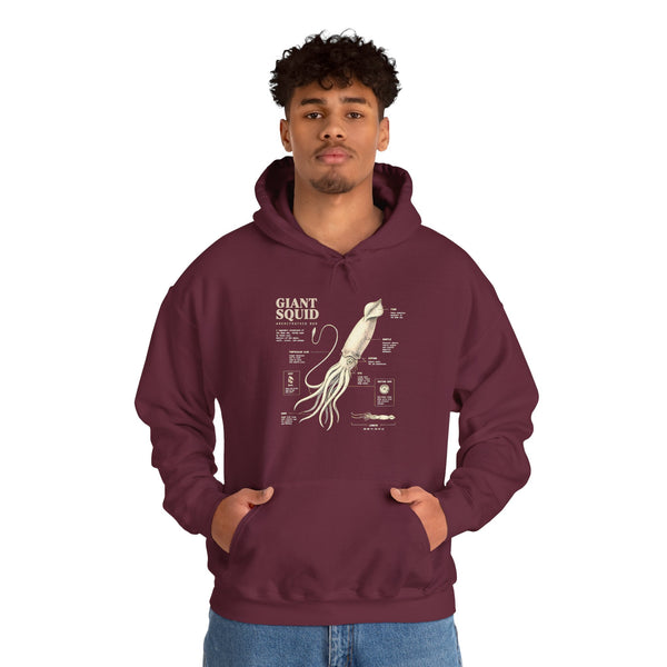 Giant Squid Hoodie – Minimal Nautical Illustration Sweatshirt