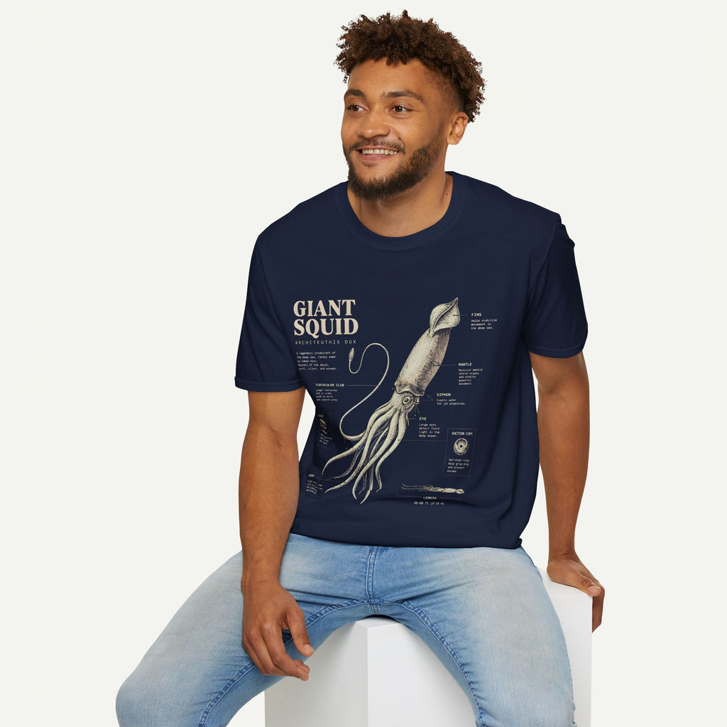 Giant Squid Anatomy T-Shirt — Vintage Marine Biology Graphic Tee