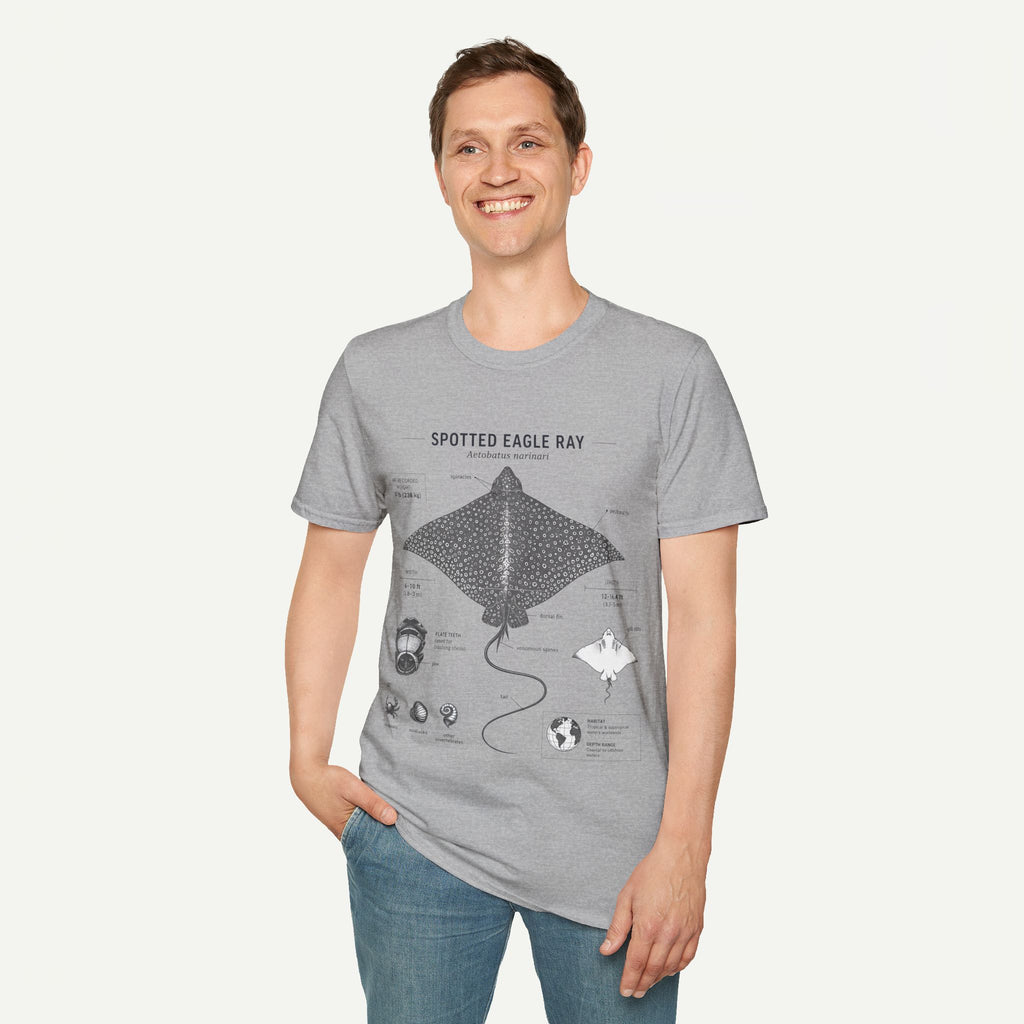 Spotted Eagle Ray Anatomy T-Shirt — Marine Life Graphic Tee