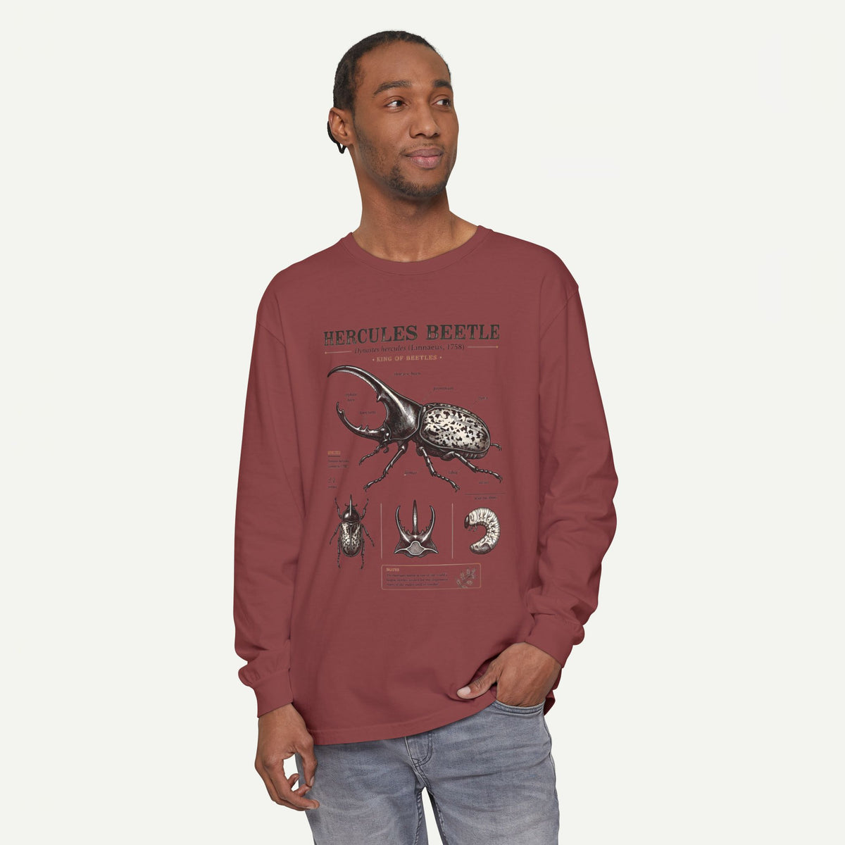 Hercules Beetle Anatomy Long Sleeve Tee