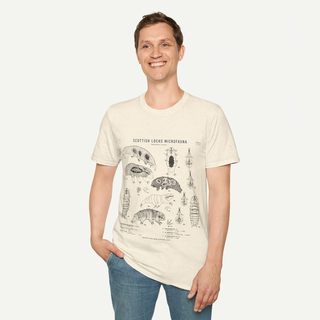 Tardigrade Anatomy Species Chart T-Shirt — Scientific Microfauna Illustration