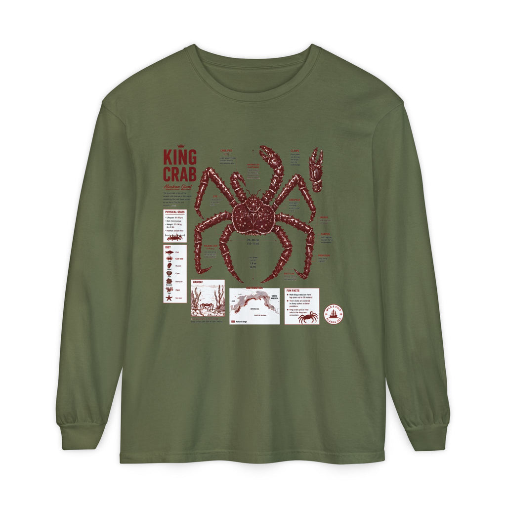King Crab Anatomy Long Sleeve T-Shirt