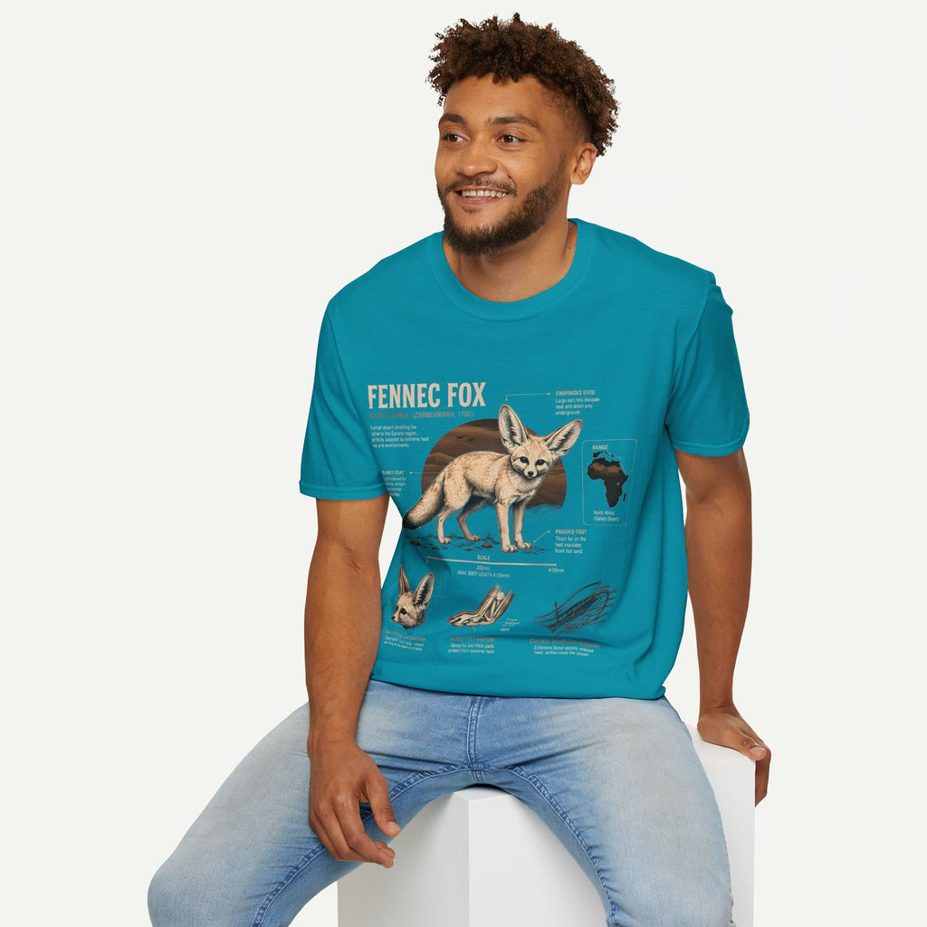 Fennec Fox Anatomy Tee — Illustrated Desert Fox Graphic T-Shirt