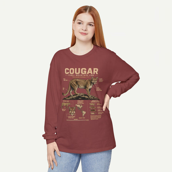 Cougar Wildlife Anatomy Long Sleeve Tee