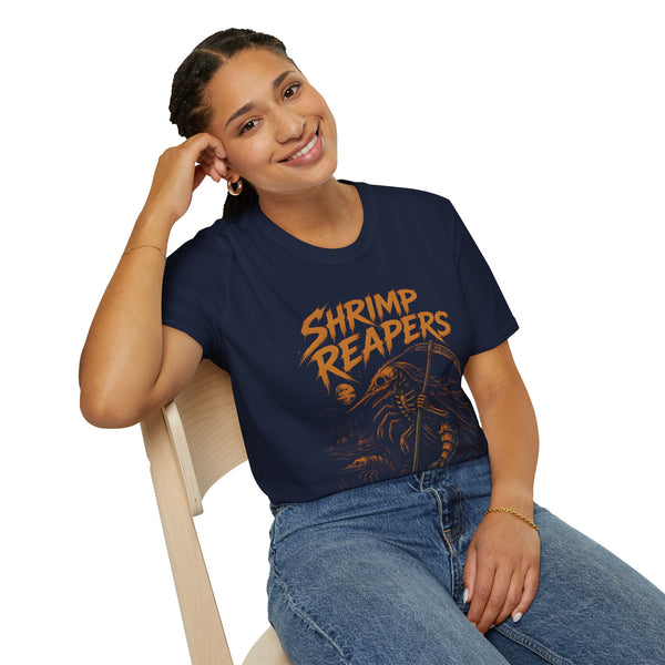 Shrimp Reapers T‑Shirt — Vintage Horror Seafood Graphic Tee