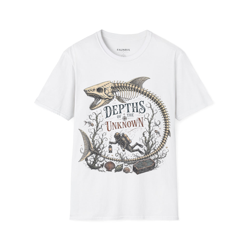 Depths of the Unknown Fish Skeleton T-Shirt