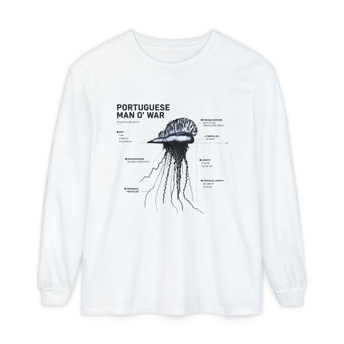 Portuguese Man O' War Anatomy Long Sleeve Tee