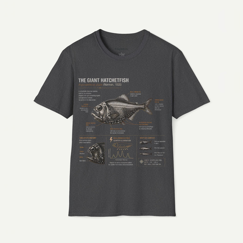 Hatchetfish Anatomy T-Shirt — Vintage Scientific Fish Diagram Tee