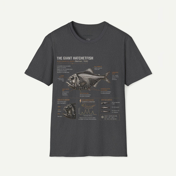Hatchetfish Anatomy T-Shirt — Vintage Scientific Fish Diagram Tee