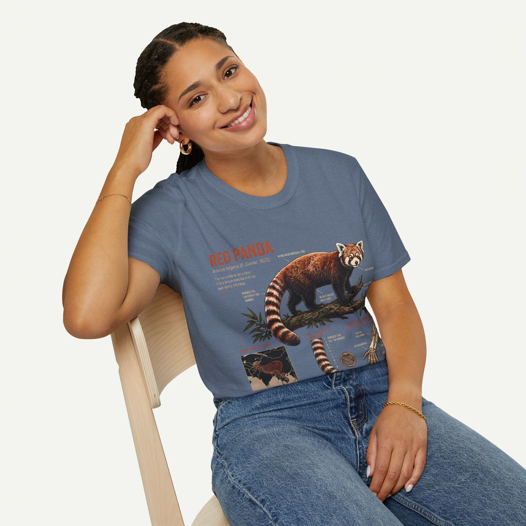 Red Panda Anatomy T-Shirt — Vintage Wildlife Graphic Tee