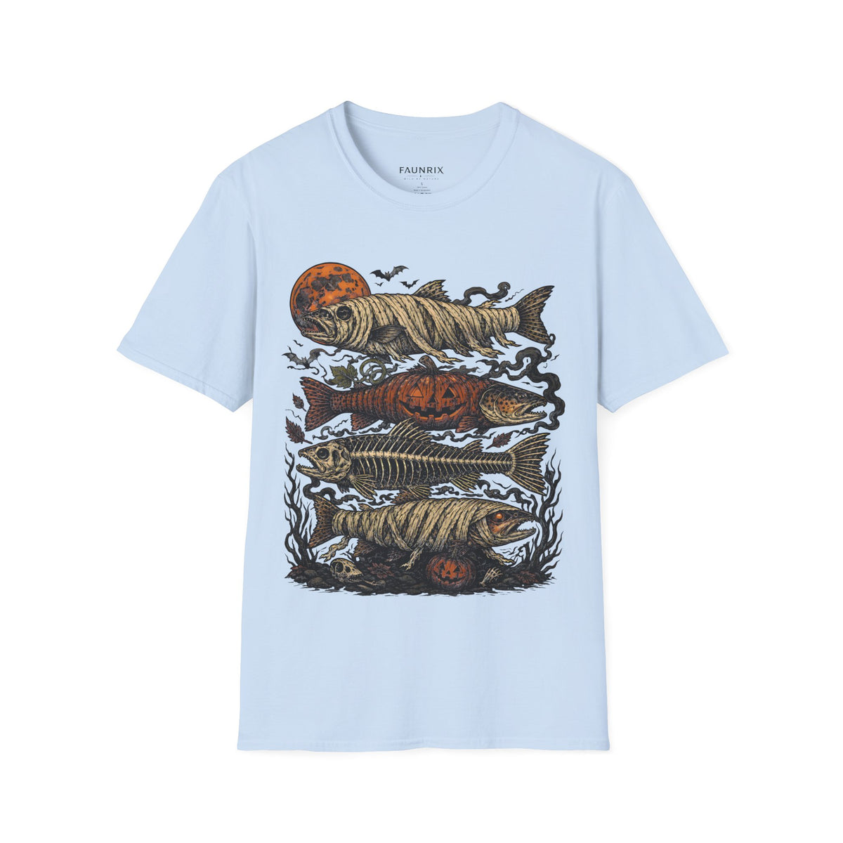 Halloween Pumpkin Fish T-Shirt — Spooky Koi Graphic Tee