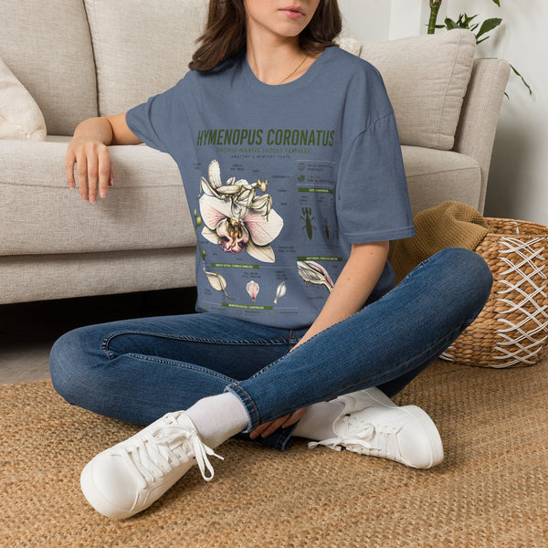 Mantis Anatomy Tee — Hymenopus Coronatus Orchid Mantis Illustration