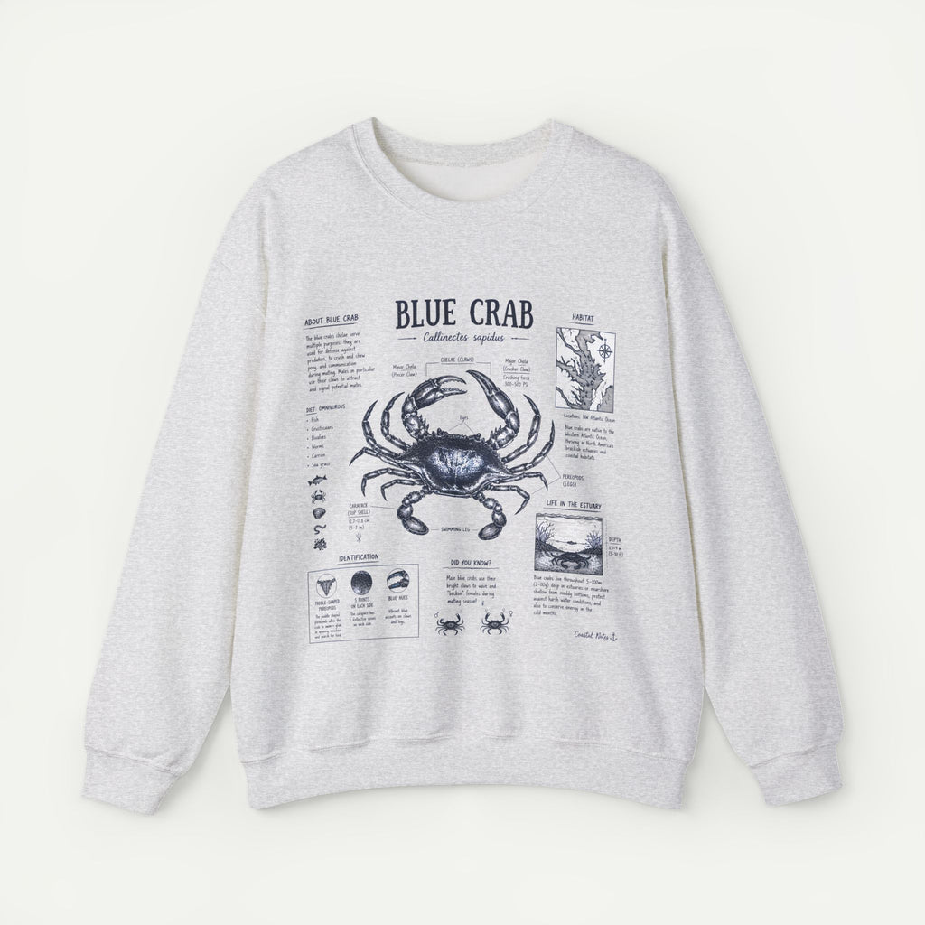 Blue Crab Anatomy Sweatshirt