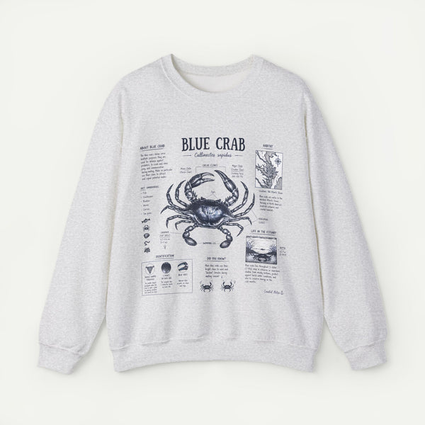 Blue Crab Anatomy Sweatshirt