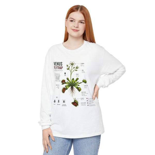 Venus Flytrap Anatomy Long Sleeve Tee — Botanical Science Shirt