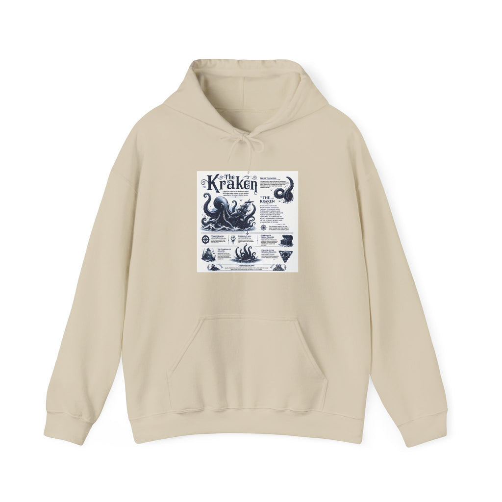 Kraken Nautical Hoodie – Vintage Sea Monster Diagram Sweatshirt