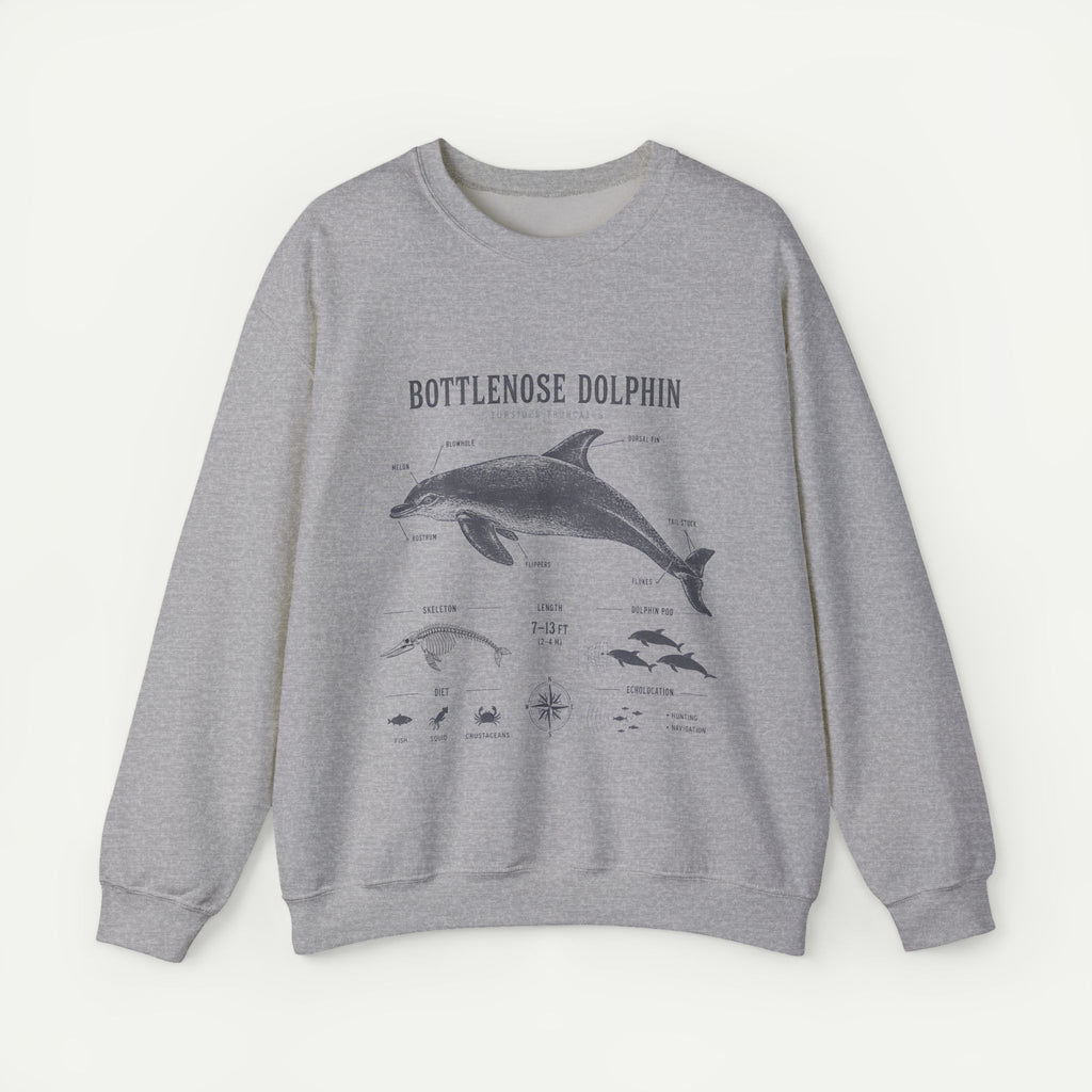 Bottlenose Dolphin Sweatshirt – Marine Life Educational Graphic