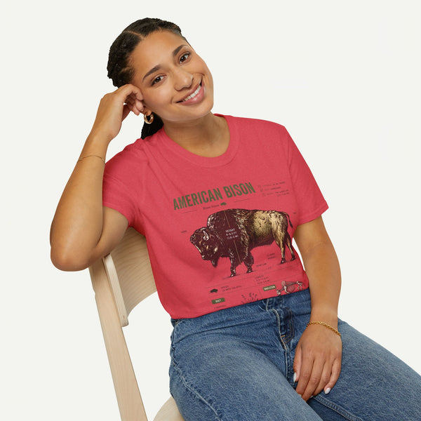 Vintage American Bison Anatomy T-Shirt