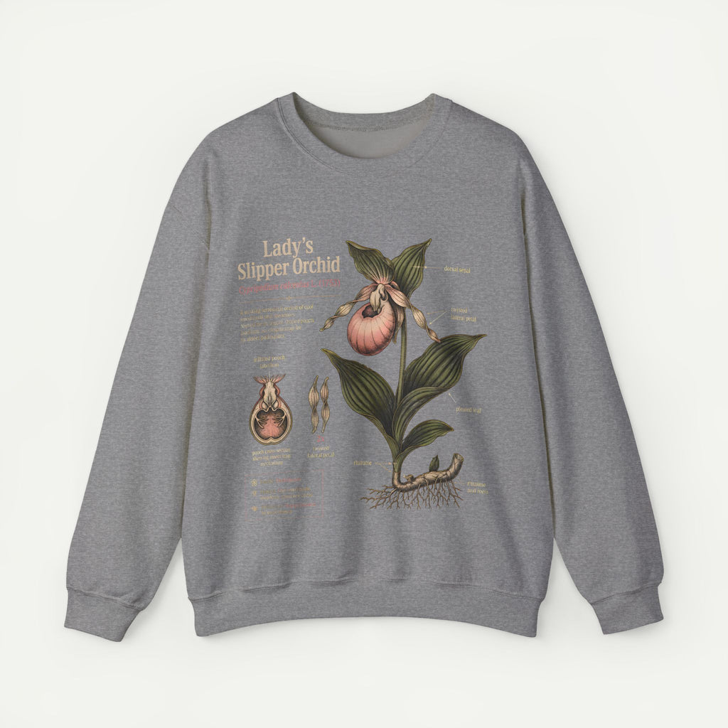 Lady's Slipper Orchid Botanical Sweatshirt