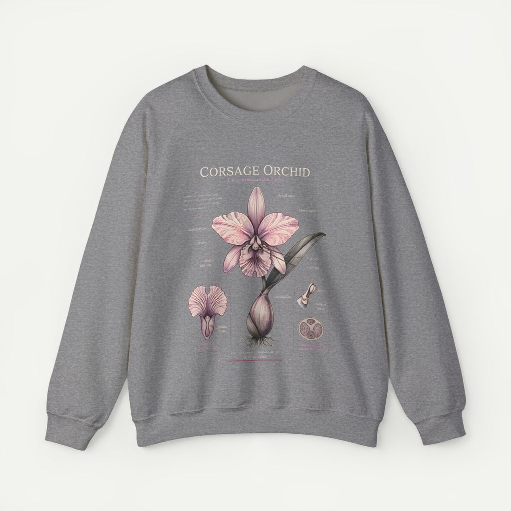 Corsage Orchid Sweatshirt — Botanical Anatomy Floral Crewneck