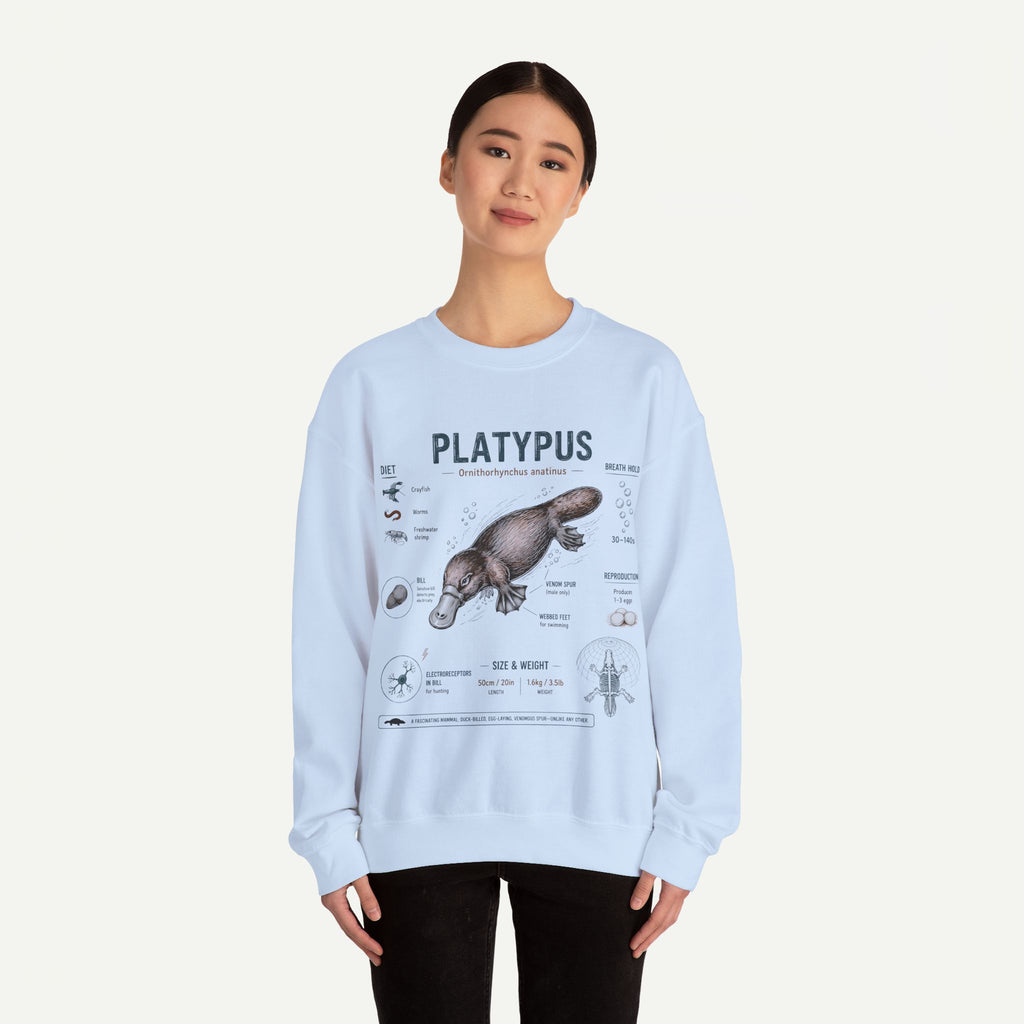 Platypus Anatomy Sweatshirt — Vintage Scientific Illustration