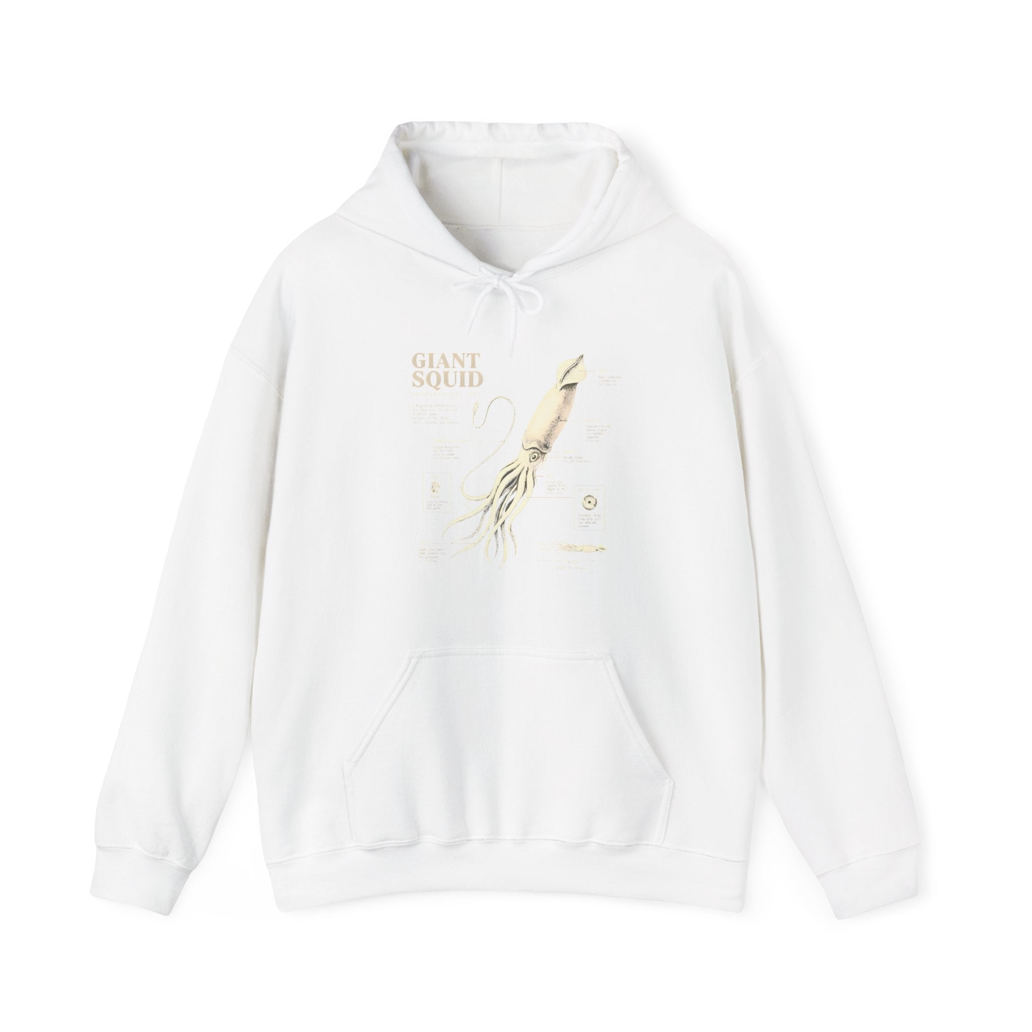 Giant Squid Hoodie – Minimal Nautical Illustration Sweatshirt Secondary image