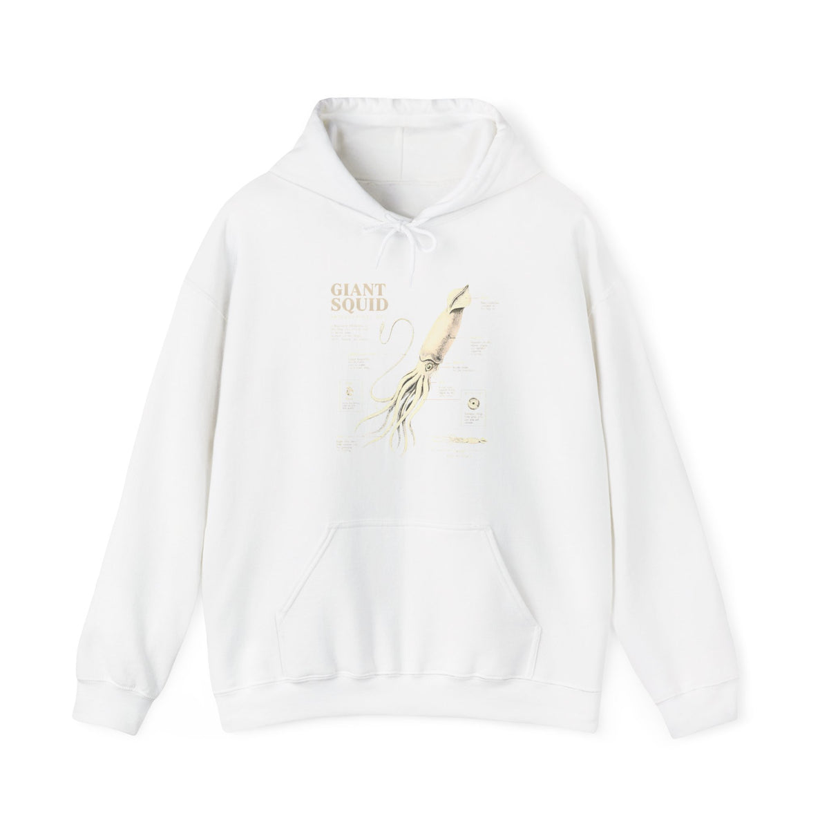 Giant Squid Hoodie – Minimal Nautical Illustration Sweatshirt