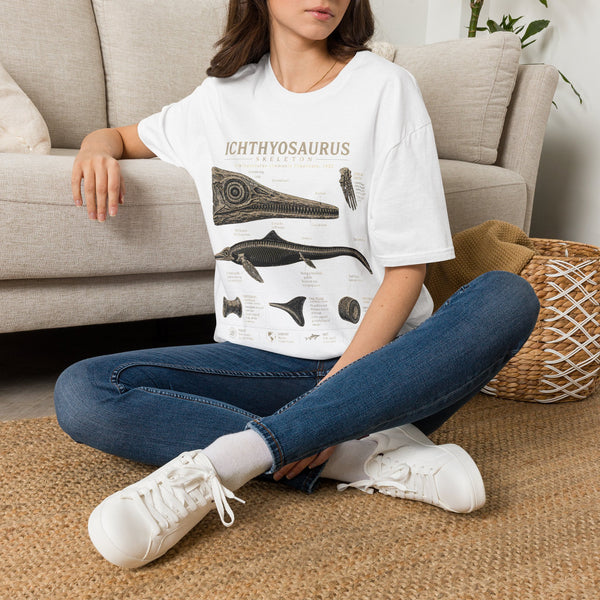 Ichthyosaurus Fossil Illustration T-Shirt