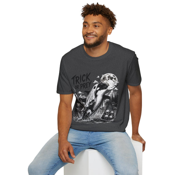 T-Shirt — Trick or Prey Halloween Orca Tee