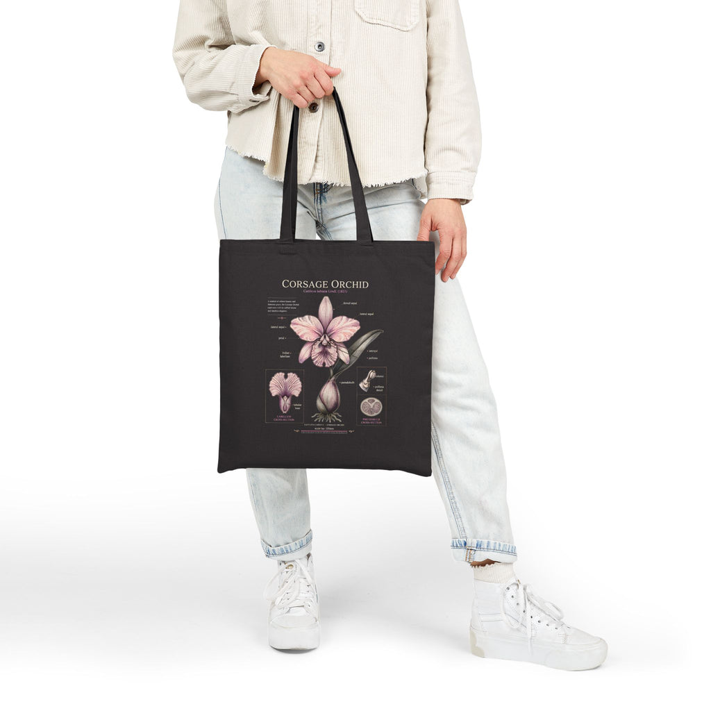Botanical Amaryllis Canvas Tote Bag